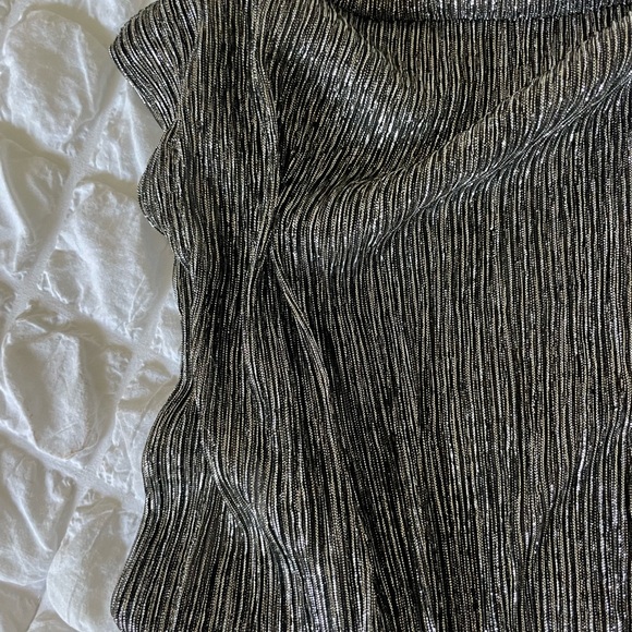 IRO Spina Metallic Ruffle Silver Dress - Picture 7 of 12